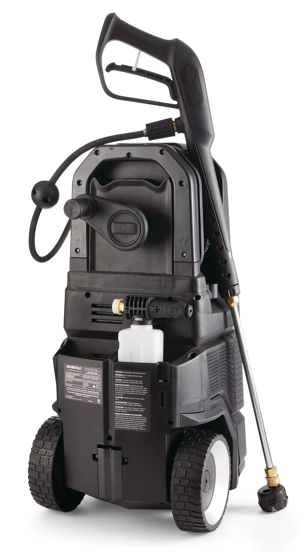 Platinum 2100 PSI 1.5 GPM Corded Cold Water Wheeled Brushed Electric Pressure Washer with Foam Blaster