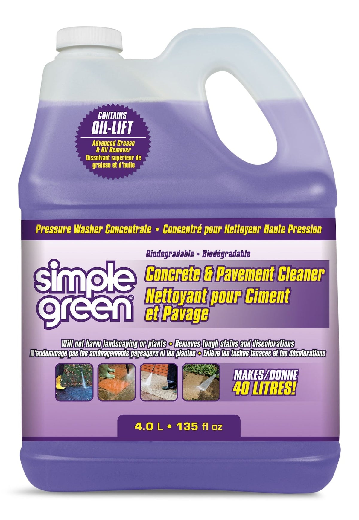 Concrete & Pavement Pressure Washer Detergent, 4L