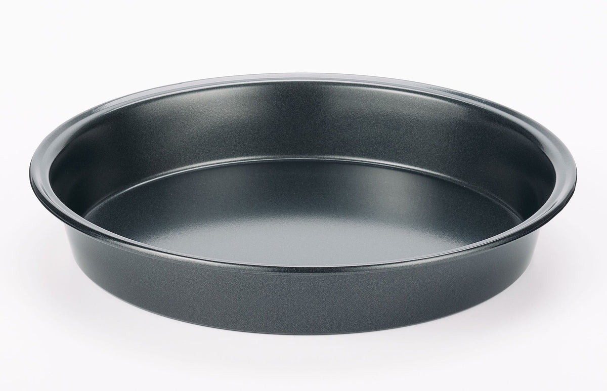 Round Dark Grey Non-Stick Carbon Steel Cake Pan