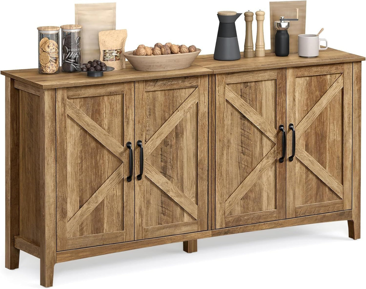 Home 4-Door Farmhouse Buffet Cabinet