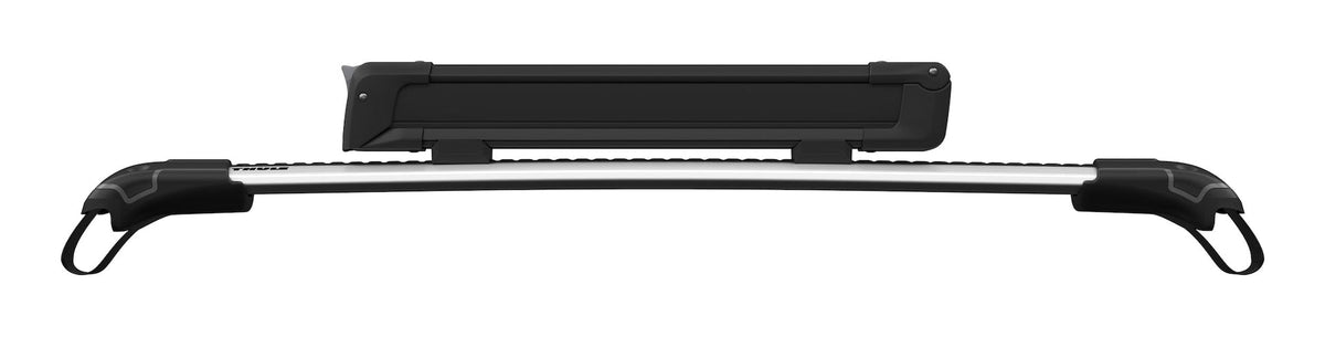 SnowPack Stainless Steel Roof Top Mount Ski/Snowboard Rack, Large, Black, 2-pc