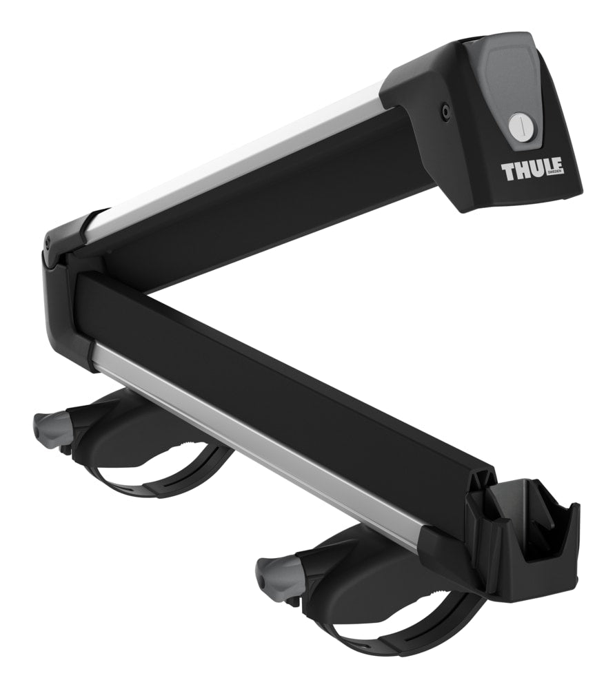 SnowPack Stainless Steel Roof Top Mount Ski/Snowboard Rack, Large, Black, 2-pc