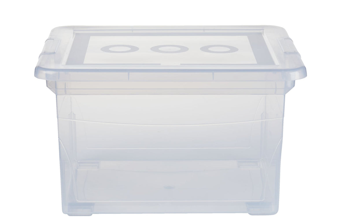 type A Clarity Transparent Filing Box with Lid, 32-L