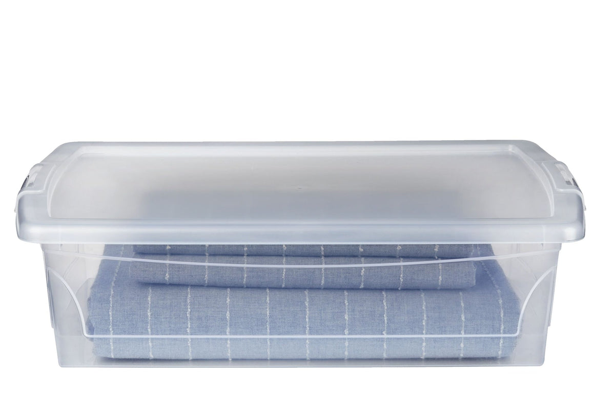 type A Clarity Transparent Storage Box with Lid, 25-L