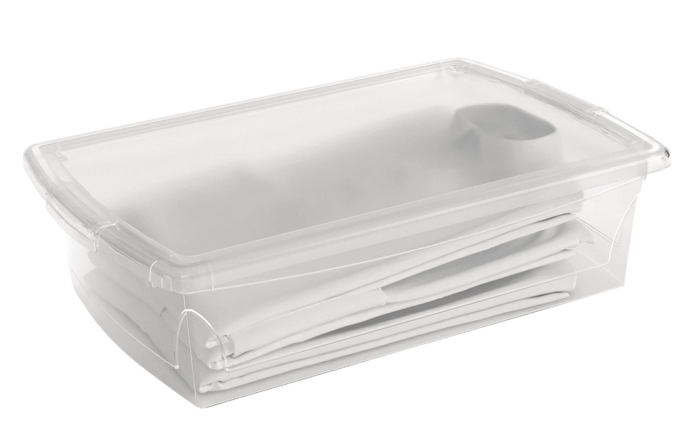 type A Clarity Transparent Storage Box with Lid, 25-L
