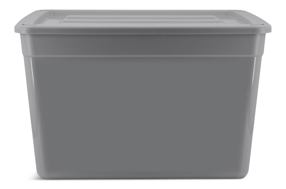 type A Solid Storage Tote with Wheels, 80-L