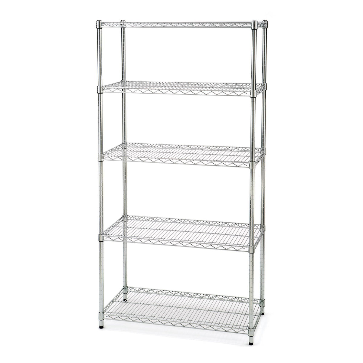 5-Tier NSF Shelving, 36-in x 18-in x 72-in, Zinc