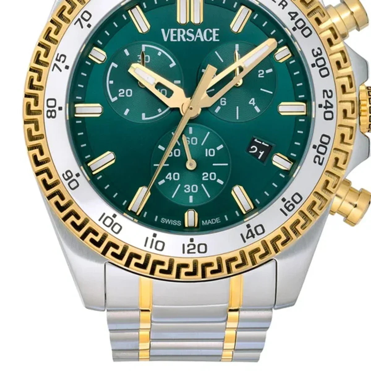 Versace Chrono X Green Dial Men's Watch