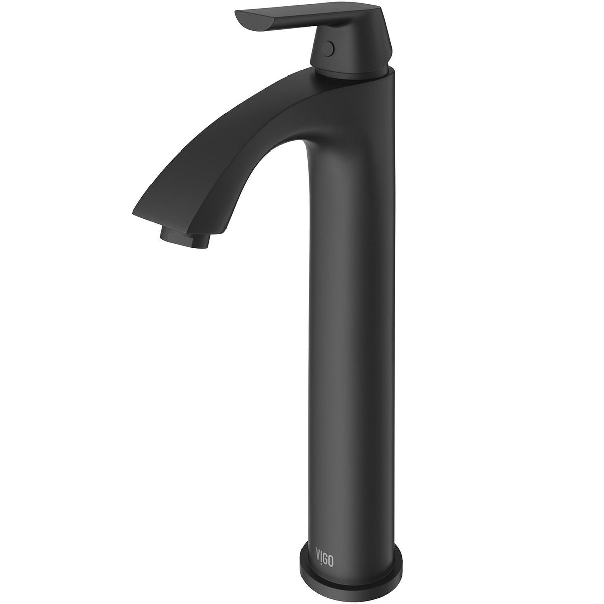 Linus Single Handle Vessel Single Hole Bathroom Sink Faucet, Matte Black