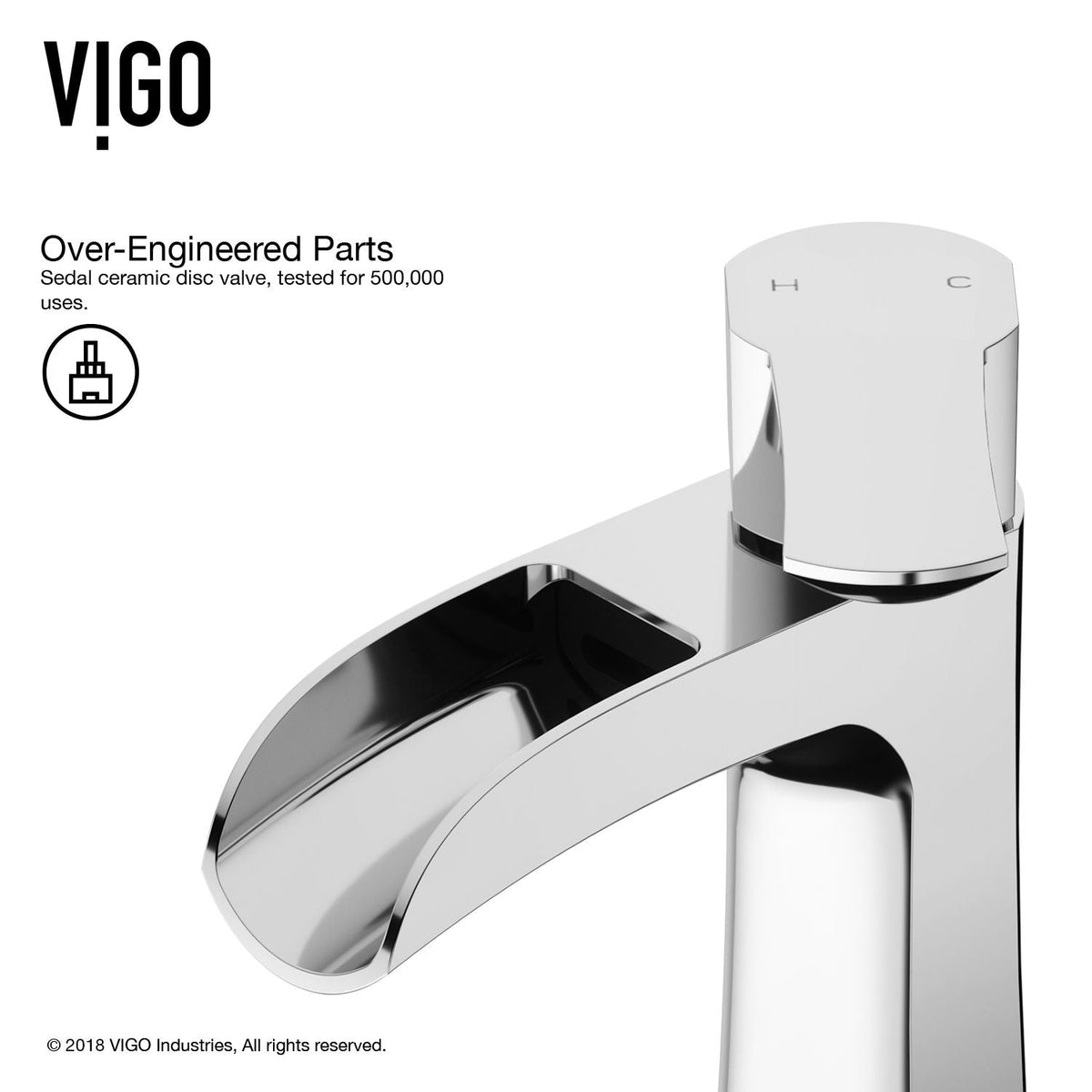 Paloma Single Handle Single Hole Bathroom Sink Faucet, WaterSense Certified, Chrome