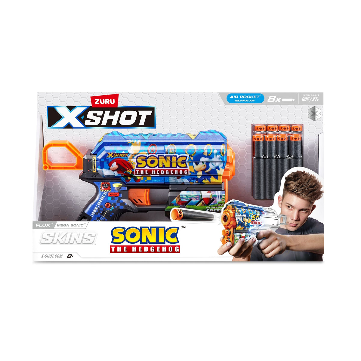 Skins Flux Blaster, Includes 8 Darts, Ages 8+