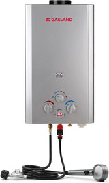 Portable Tankless Water Heater, Outdoors 6L 1.58GPM Propane Water Heater for RV Camping, Overheating Protection