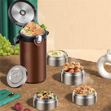 Insulated Lunch Box, Insulated Multi-layer Stainless Steel Preservation Box, Portable Home Lunch Box