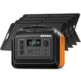 OUPES 1800W 1488Wh Portable Power Station with 2x100W Solar Panel,Solar Generator for Outdoor Camping,Home Backup,Emergency,RV