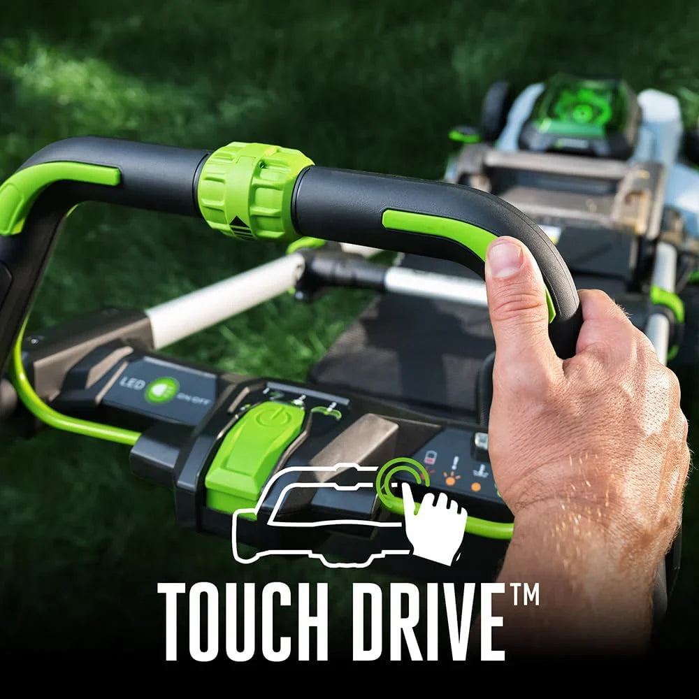 Power 21-Inch 56V Self-Propelled Cordless Lawn Mower with 2x 4.0Ah Batteries & Rapid Charger, Black