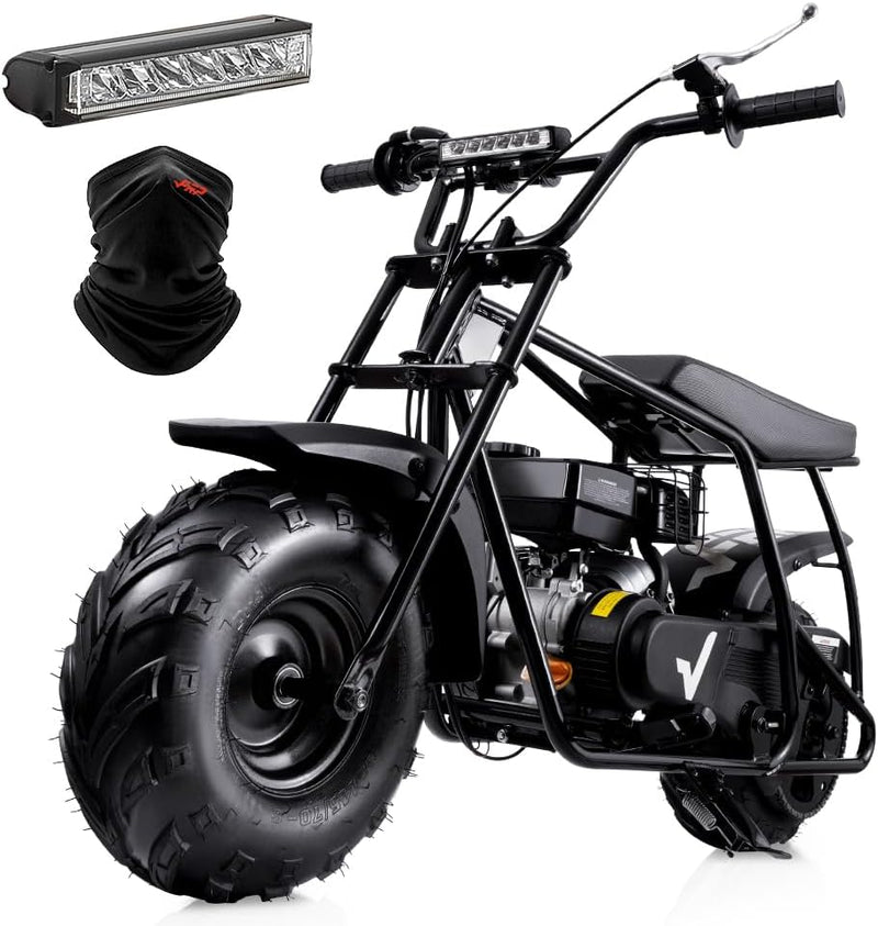 Mini Dirt Bike GMB100, 99 CC Gas Powered Mini Bike 4 Stroke 3HP, Off Road Mini Bikes for Kids and Adult, Trail Bike Up to 24 Mph, Weight Support Up to 185 LBS (Black) L1549