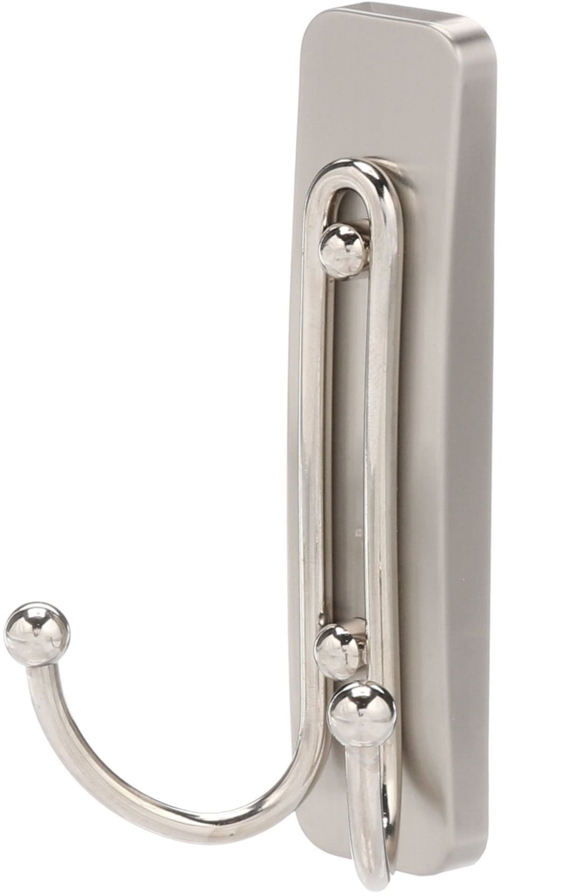 Large Bathroom Double Hook, Satin Nickel