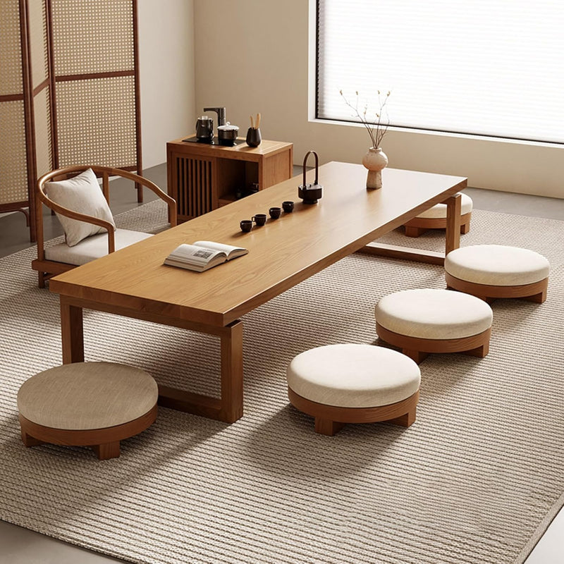Japanese tatami coffee table,round wood coffee table,wooden coffee table living room,Japanese floor table，tea table,tatami table,low table for sitting on the floor,Walnut coffee table(100cm/39.3in) K1877