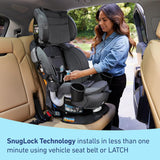 Turn2Me 3-in-1 Convertible Car Seat, Rotating, Rear & Forward-Facing, Highback Booster, SnugLock, Cambridge