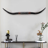 70" Long Horn Bull Horns, Longhorn Skull Wall Decor, Faux Taxidermy, Rustic Animal Head Wall Art, Living Room Decor