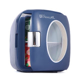 Uber Appliance Mini Fridge Retro Beverage Cooler Warmer - Personal Portable Refrigerator (9 Liters/0.32 Cu Ft)