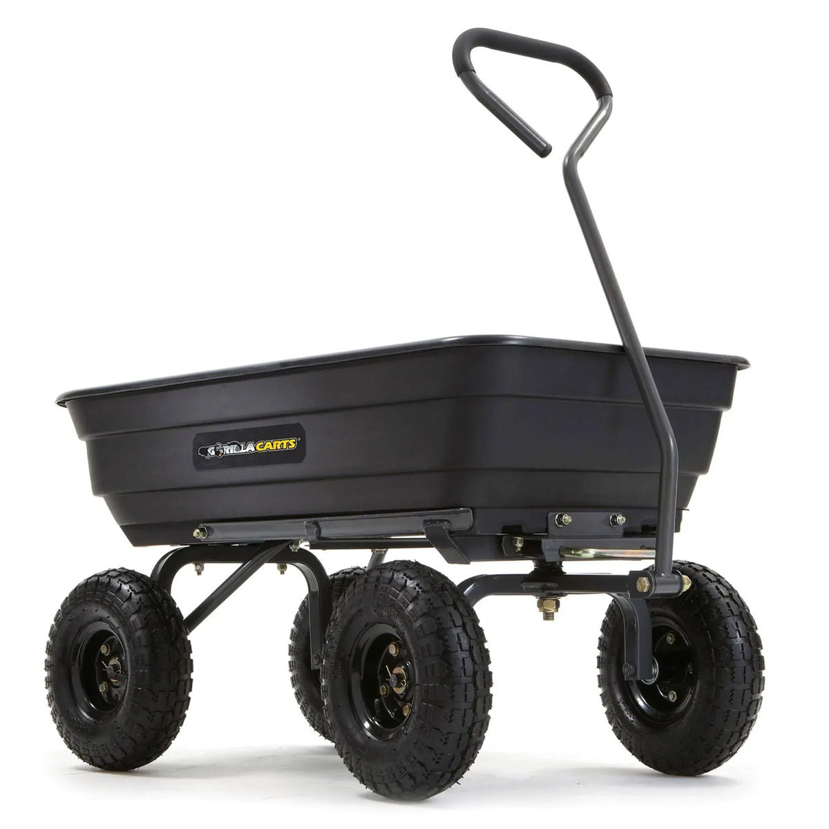 Poly Garden Dump Cart with Easy to Assemble Steel Frame