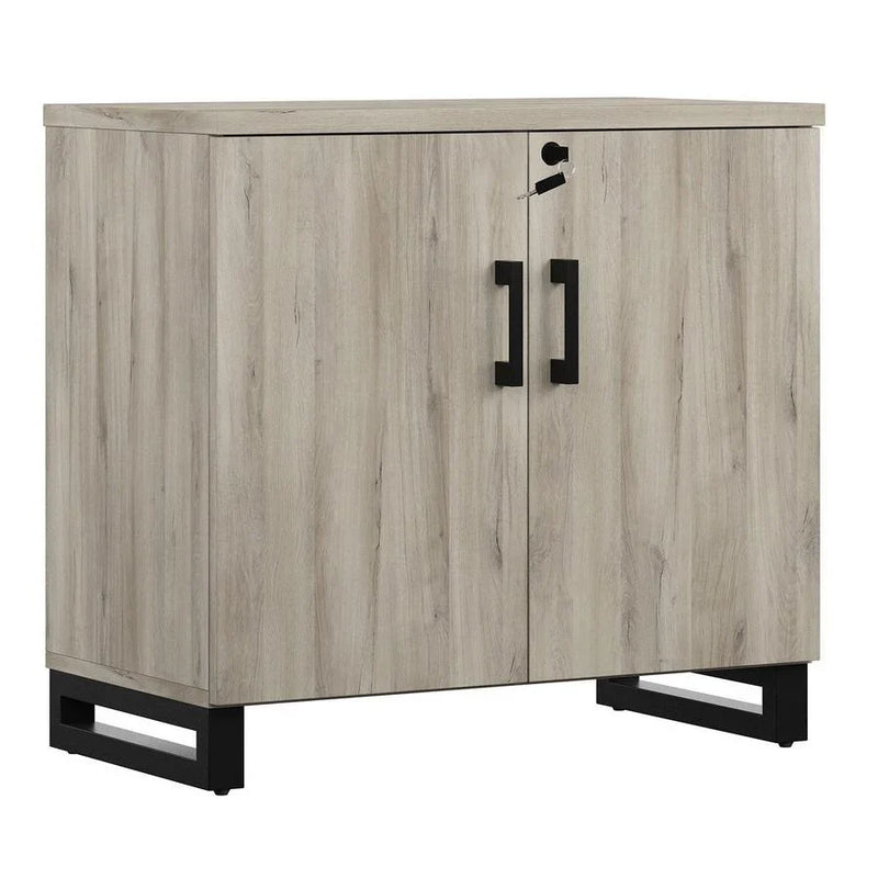 Storage Cabinet & Bookshelf, Weathered Oak P1343