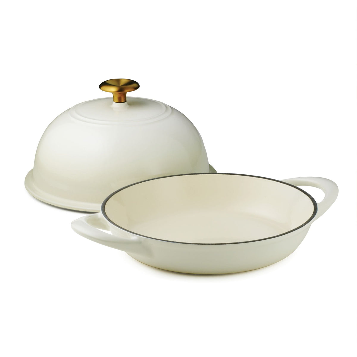 9.5" Enameled Cast Iron Bread Oven - Latte