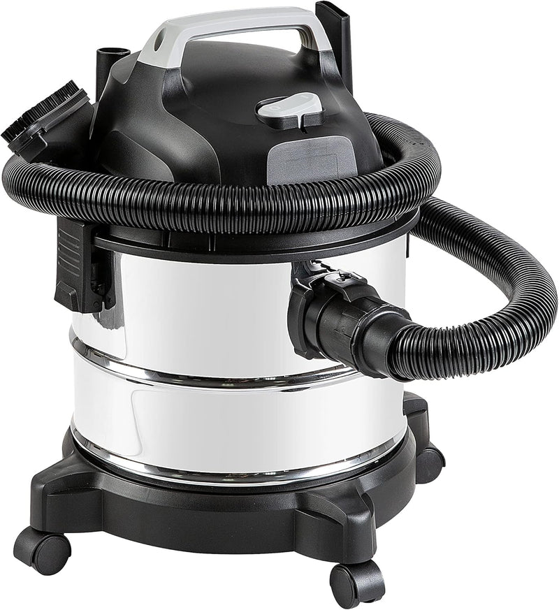 Basic type wet-dry dual-purpose vacuum cleaner, 4-gallon capacity for home use, 3 horsepower, stainless steel material, gray/black G9105
