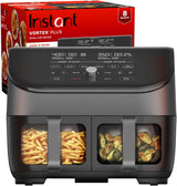 Air fryer, with a transparent casing, personalized programming, integrating 8 functions, capable of achieving various cooking methods such as frying, baking, drying, baking, heating and reheating.