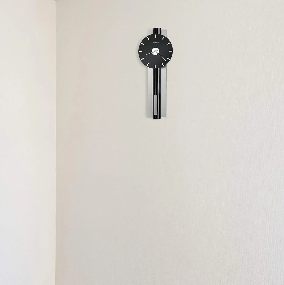 Wall-mounted clock, quartz movement, battery-powered, pointer-style analog display, rectangular pendulum, decorative sturdy frame, nickel-plated surface, wall-mounted installation, perfect home decoration alarm clock