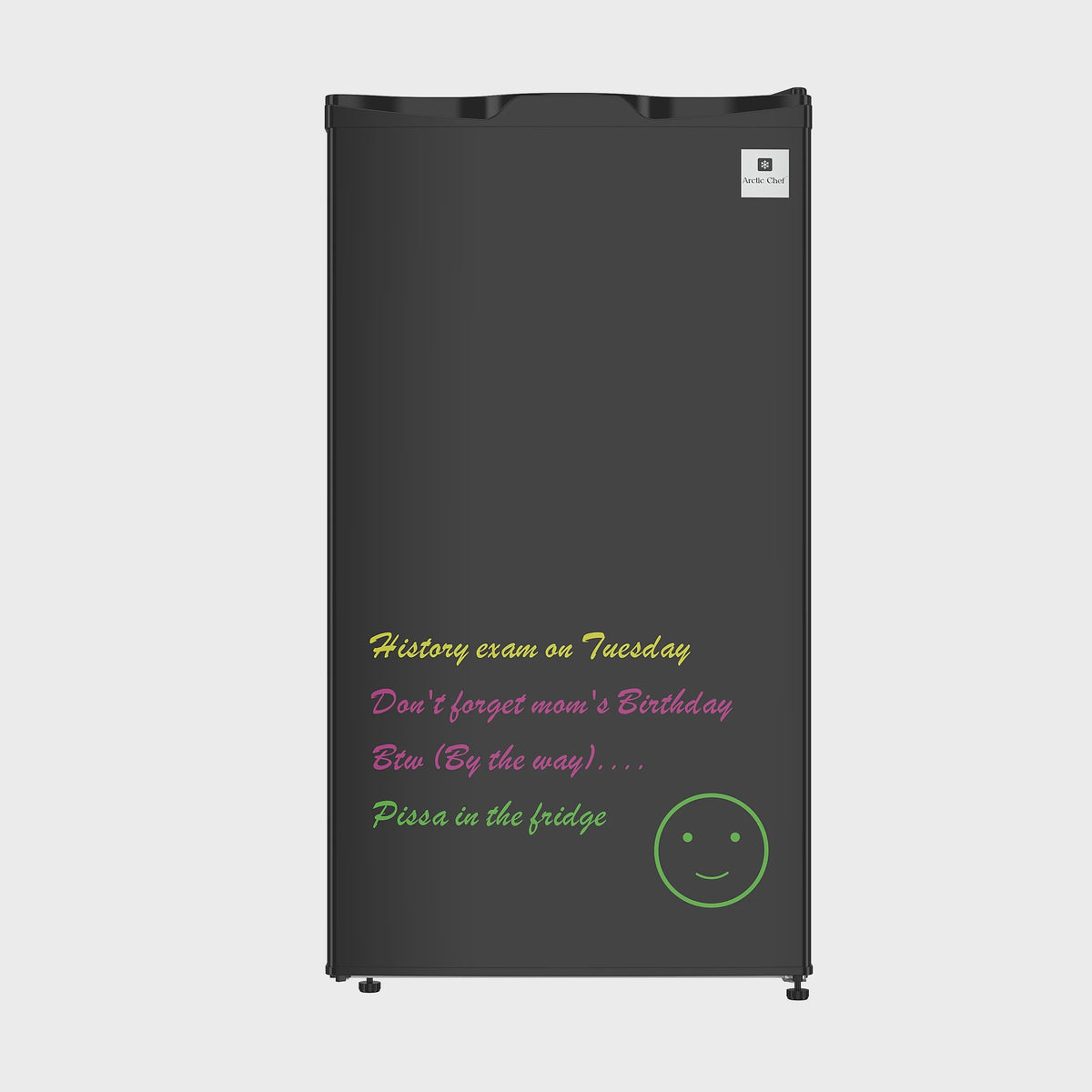 Arctic Chef 3.2 Cu. ft. Compact Refrigerator with Eraser Board Door, RFR326, Black