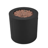 Aegean Steel Propane Fire Pit Hidden Tank in Black, 24-in