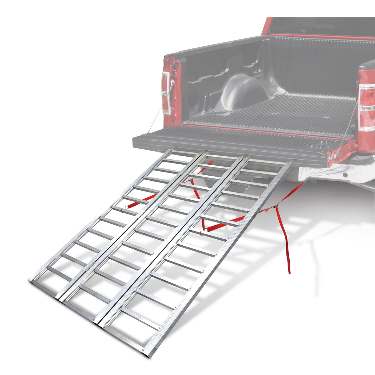Aluminum Tri-Panel Loading Ramp with Adjustable Straps, 77 x 50-in, 1500-lb