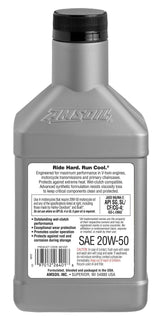Synthetic Motorcycle Oil 20W50, 946-mL