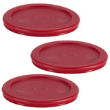 Plastic Lid Set, Red, 3-pc x 2-Cup