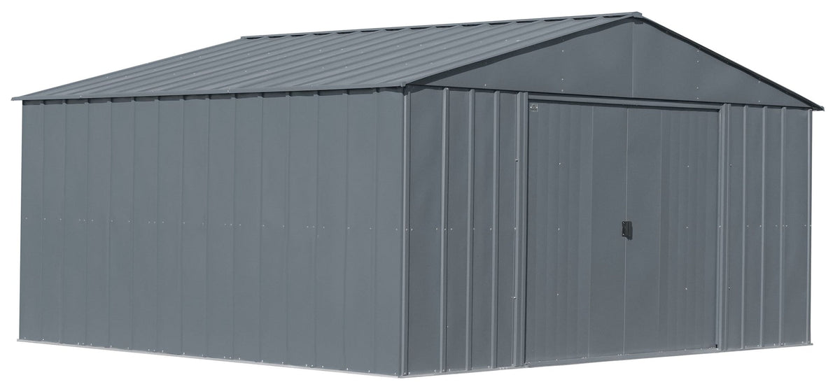 Arrow Classic 14x12-ft Charcoal Lockable Metal Shed