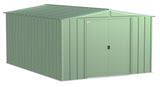 Arrow Classic Galvanized Steel Storage Shed, Sage Green, 10-ft x 14-ft