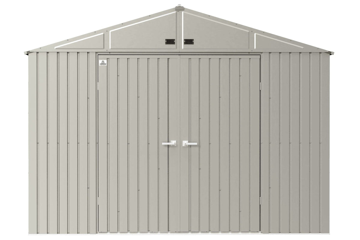 Arrow Elite 10x14-ft Cool Grey Corrosion-Resistant Steel Shed