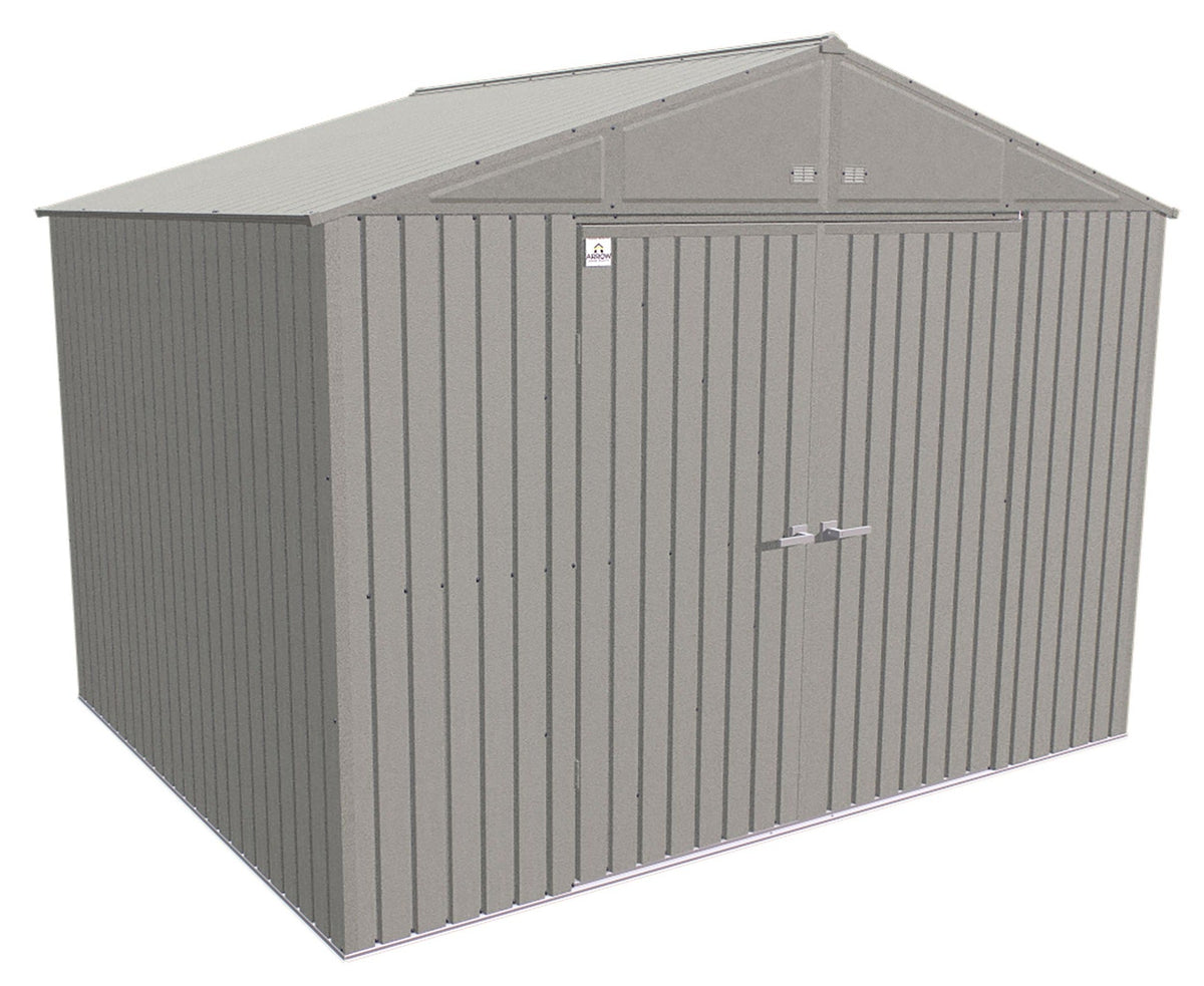 Arrow Elite 14x12-ft Cool Grey Weather-Resistant Steel Shed