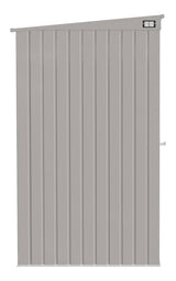 Arrow Elite Steel Storage Shed with Pent Roof, Cool Grey, 6-ft x 4-ft