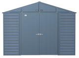 Arrow Select Galvanized Steel Storage Shed, Blue Grey, 10-ft x 12-ft