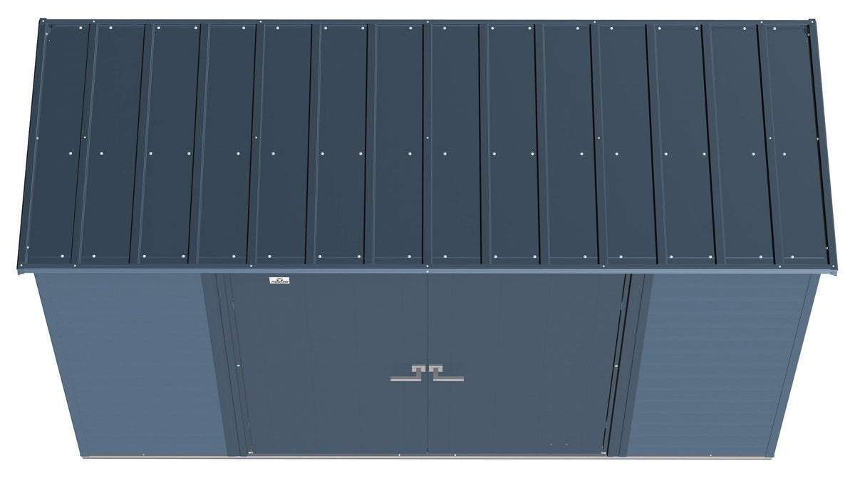 Arrow Select Galvanized Steel Storage Shed, Blue Grey, 10-ft x 4-ft