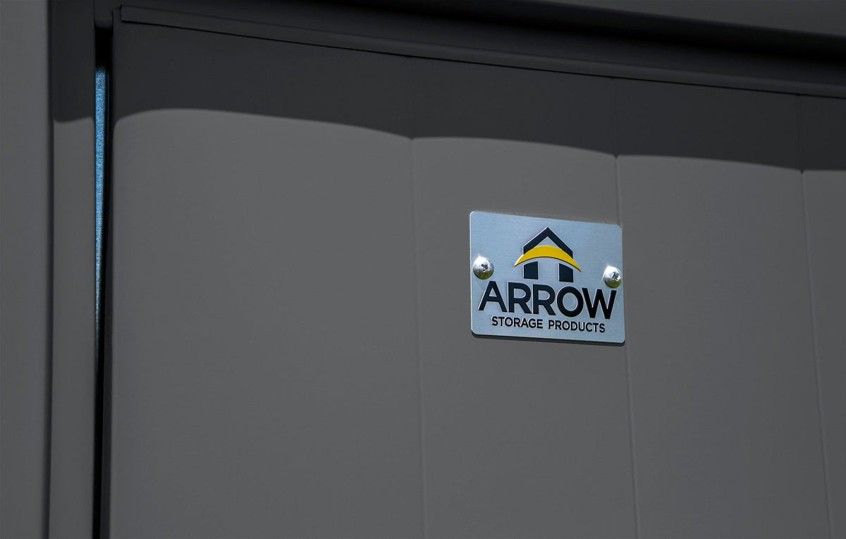 Arrow Select Galvanized Steel Storage Shed, Charcoal, 10-ft x 12-ft