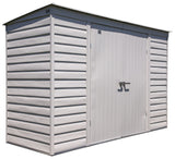 Arrow Select Galvanized Steel Storage Shed, Flute Grey, 10-ft x 4-ft