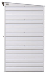 Arrow Select Galvanized Steel Storage Shed, Flute Grey, 10-ft x 4-ft