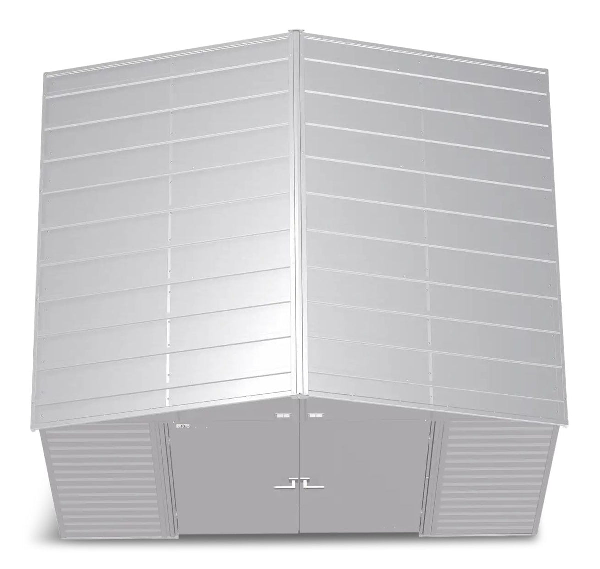 Arrow Select Galvanized Steel Storage Shed, Flute Grey, 10-ft x 8-ft