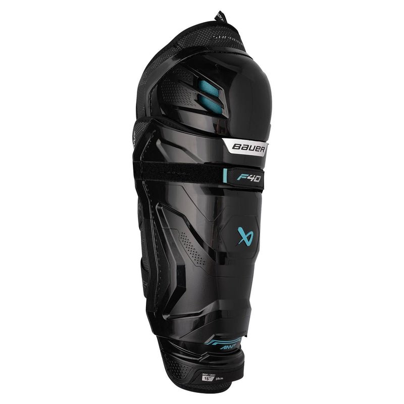 Supreme F40 Hockey Shin Guards, Senior, Black, Assorted Sizes D7852