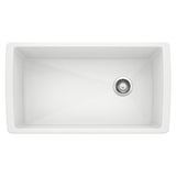 Diamond 33-in Super Single Undermount Kitchen Sink, White