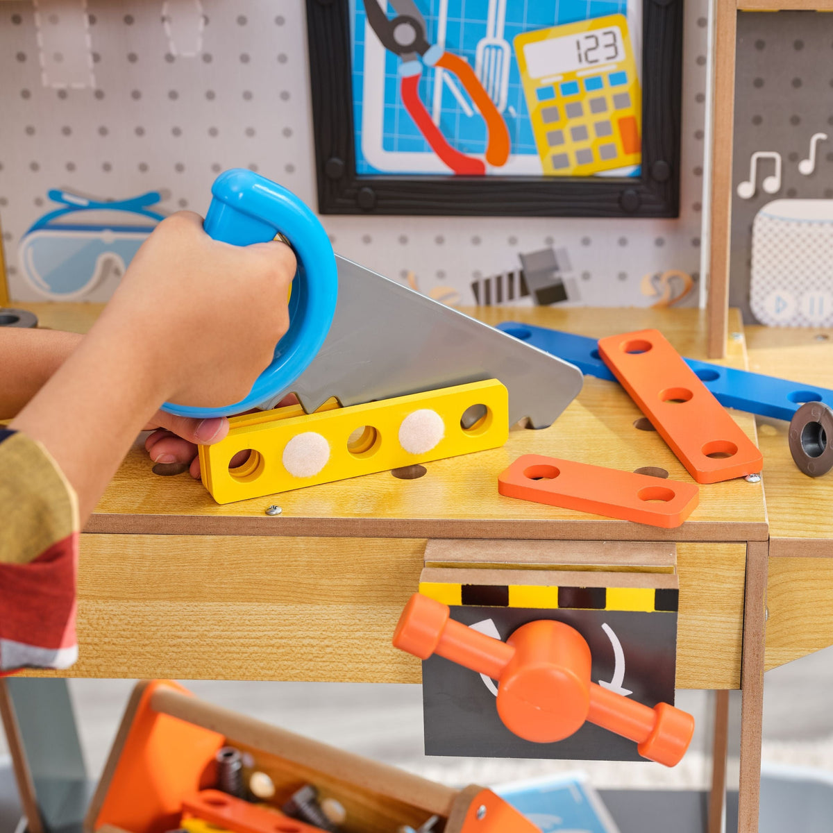 Wooden Play Workbench with 40+ Accessories, Ages 3+